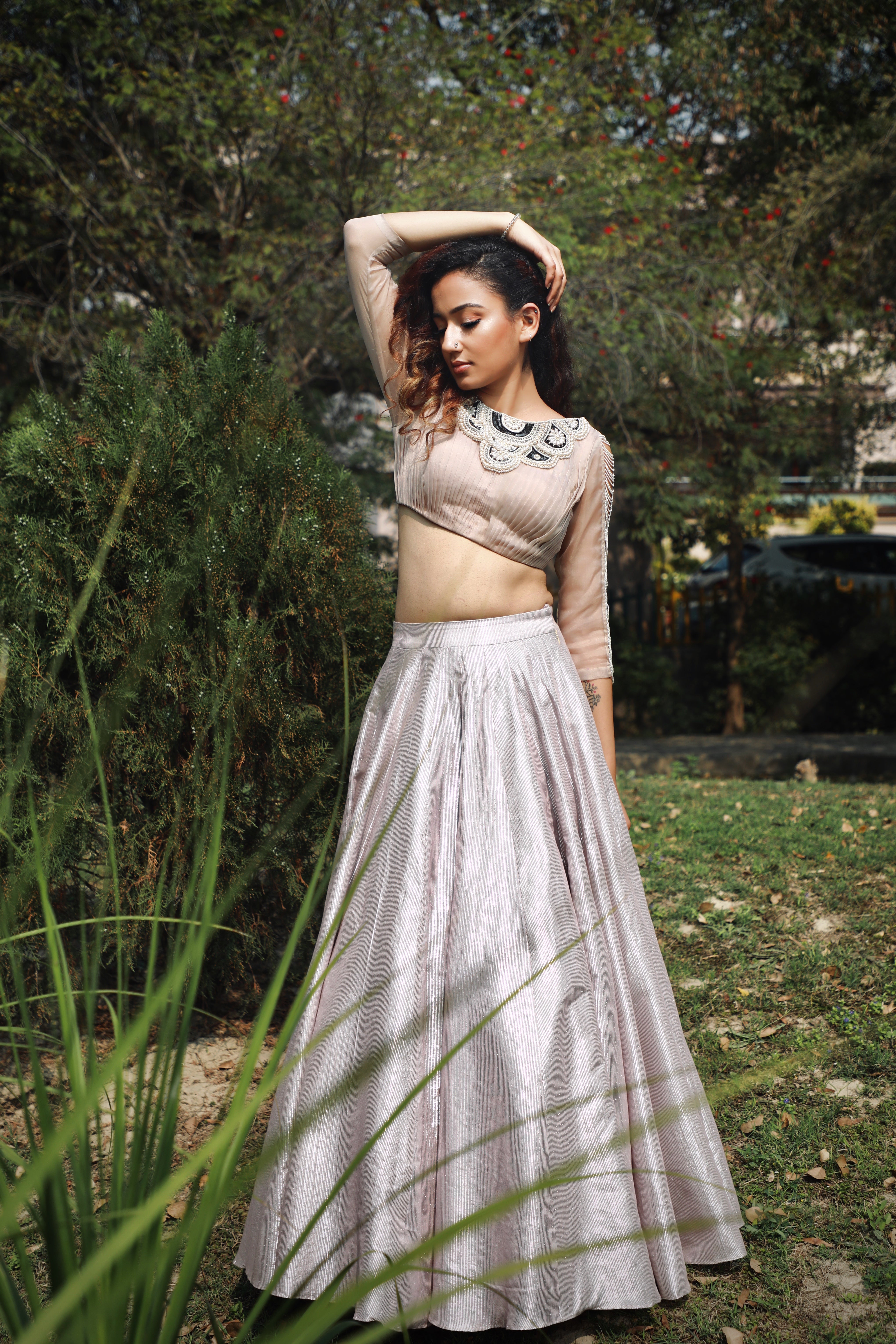 Pleated Organza