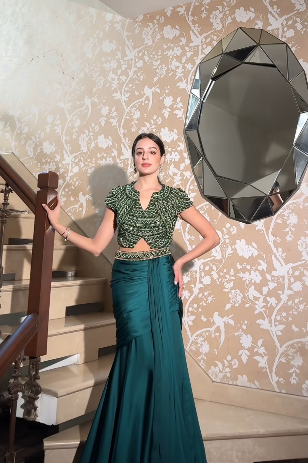 Tarini Manchanda X Jewel Drape Skirt Set