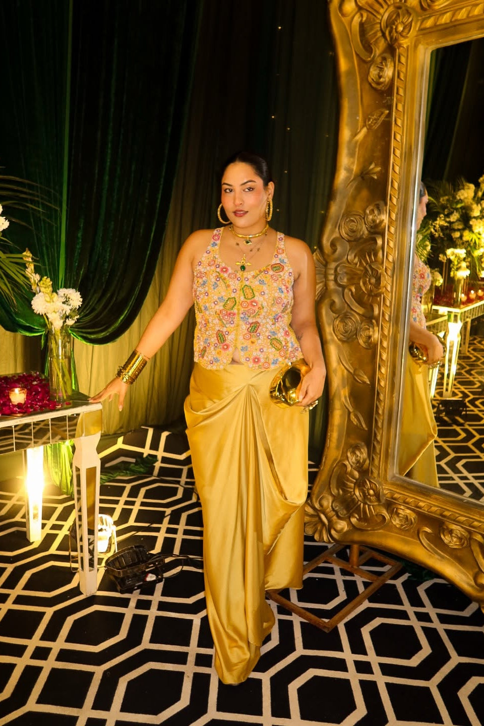 Sakshi Sindhwani X Breeze Drape Skirt Set