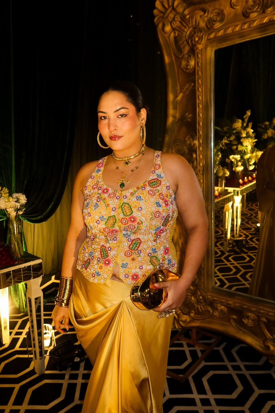 Sakshi Sindhwani X Breeze Drape Skirt Set