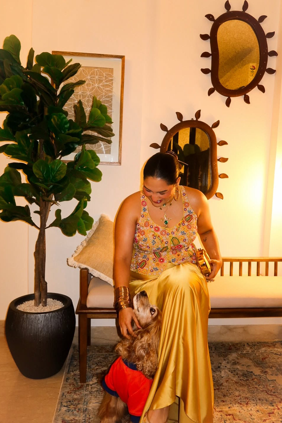 Sakshi Sindhwani X Breeze Drape Skirt Set