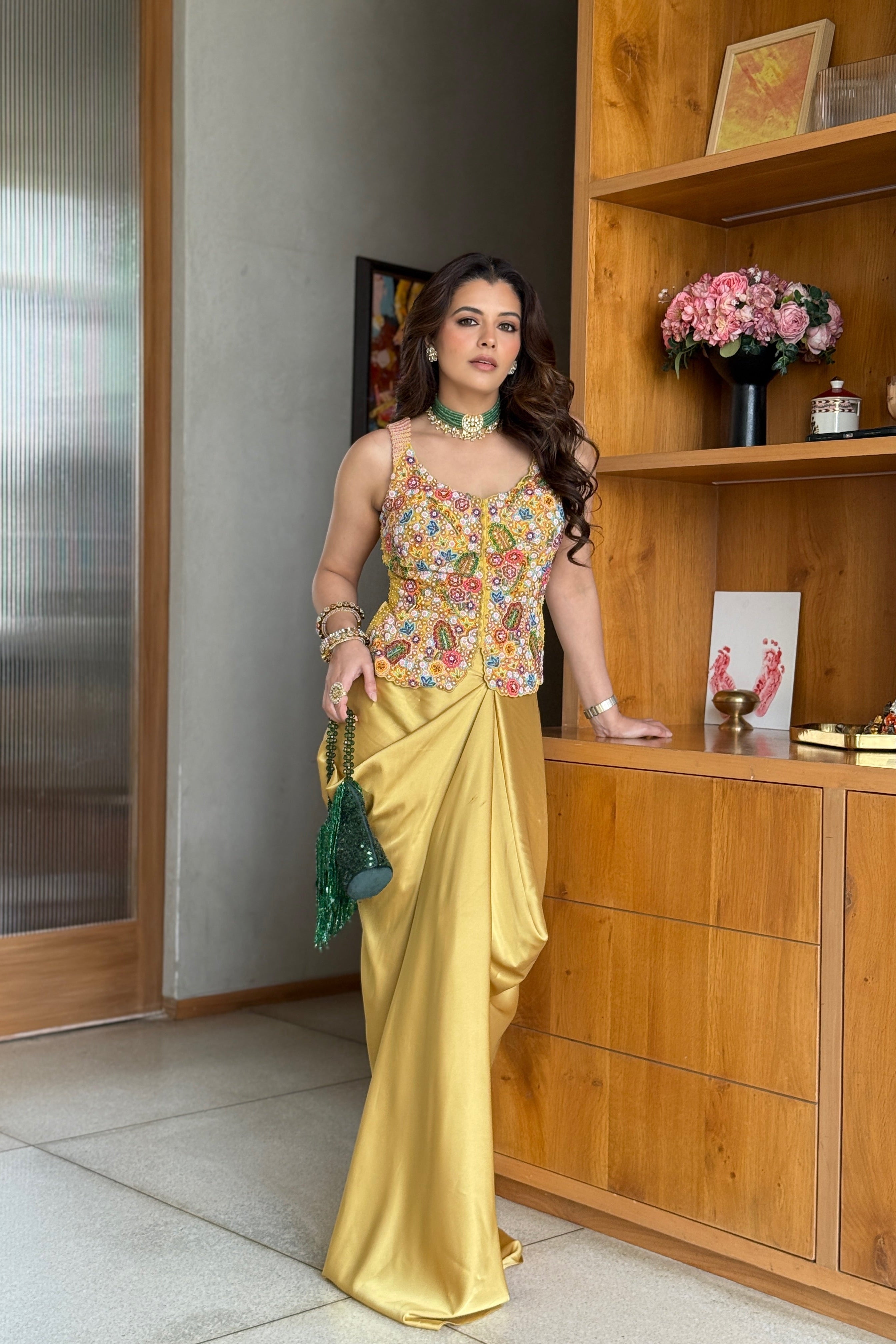 Natasha Luthra X Breeze Drape Skirt Set