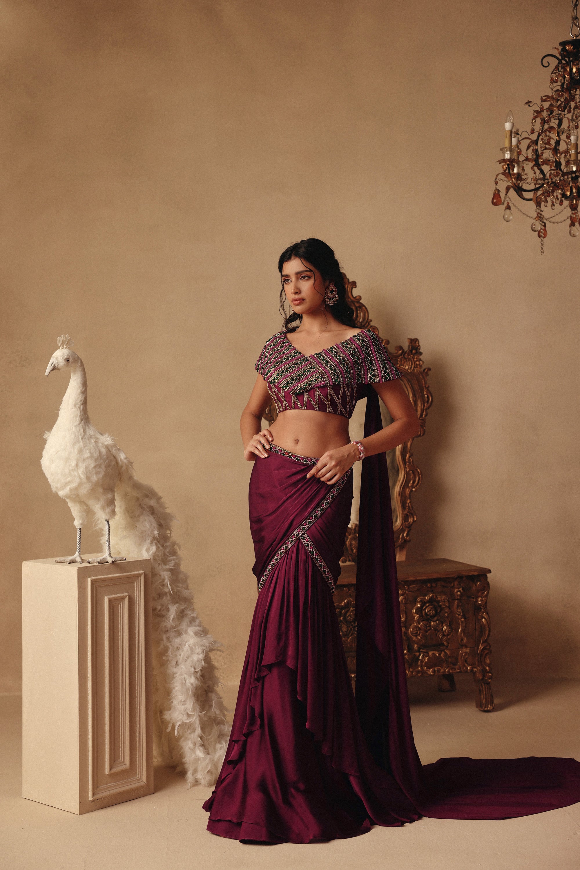 Halo Drape Skirt Set