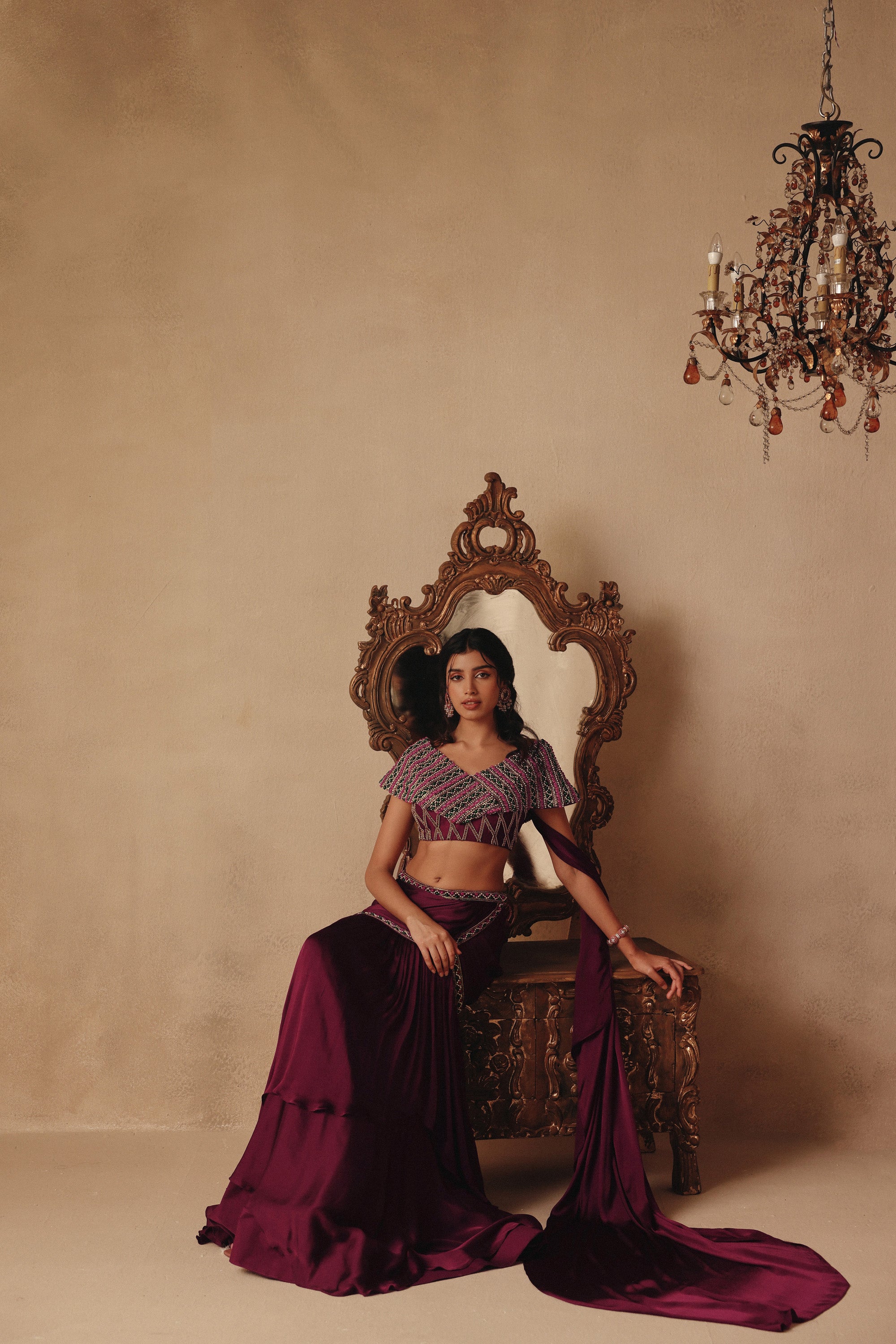 Halo Drape Skirt Set