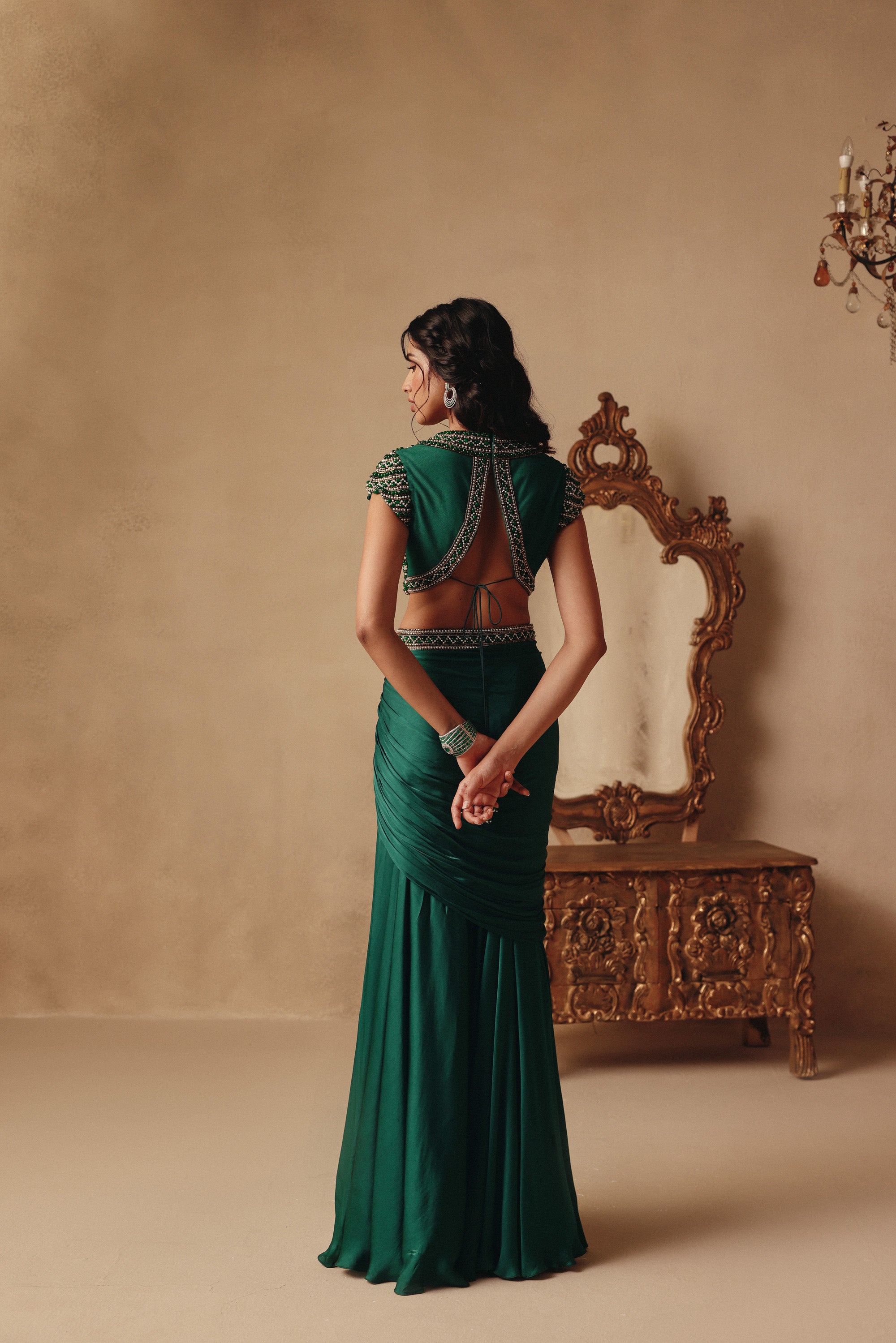 Tarini Manchanda X Jewel Drape Skirt Set