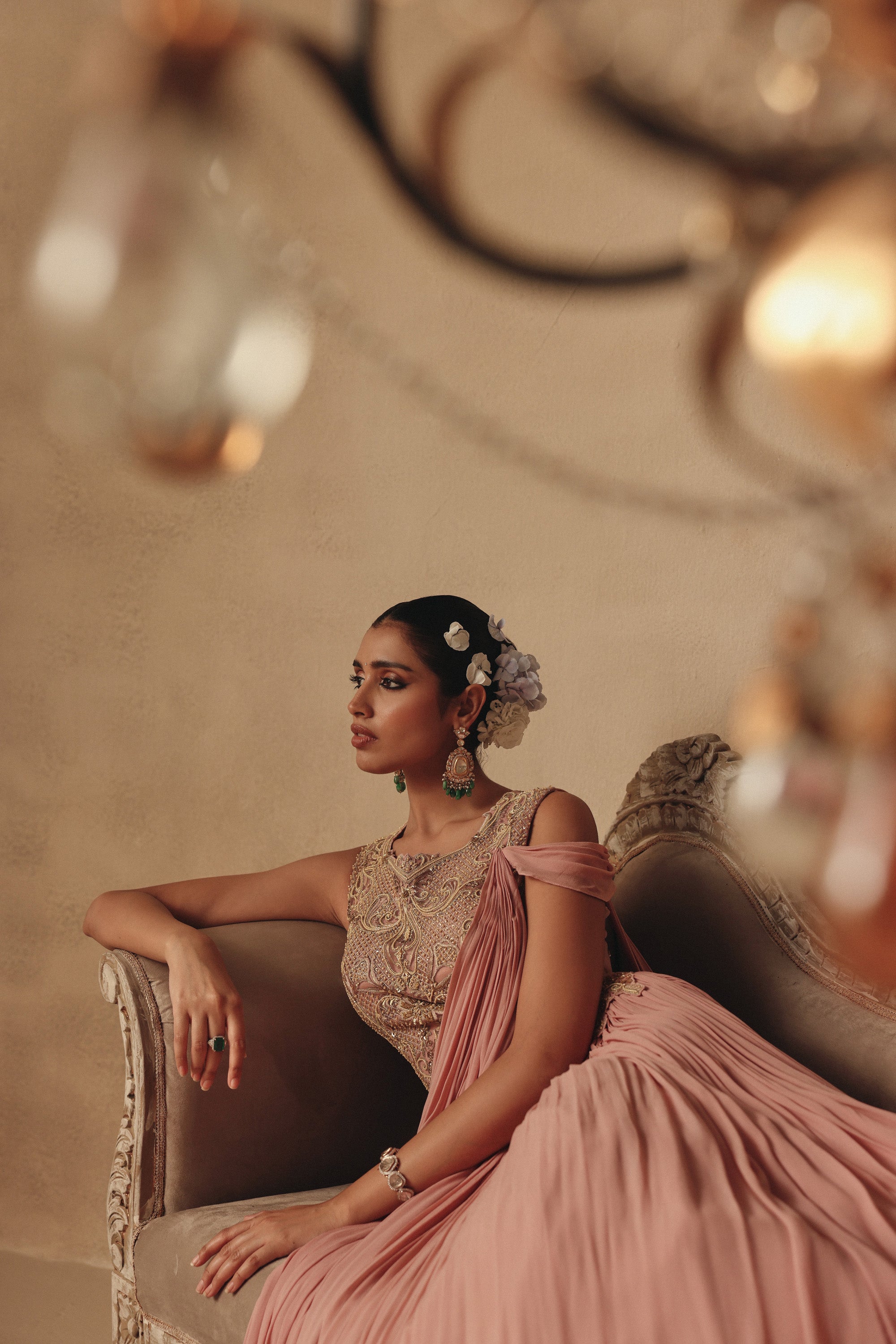 Blush Saree Gown