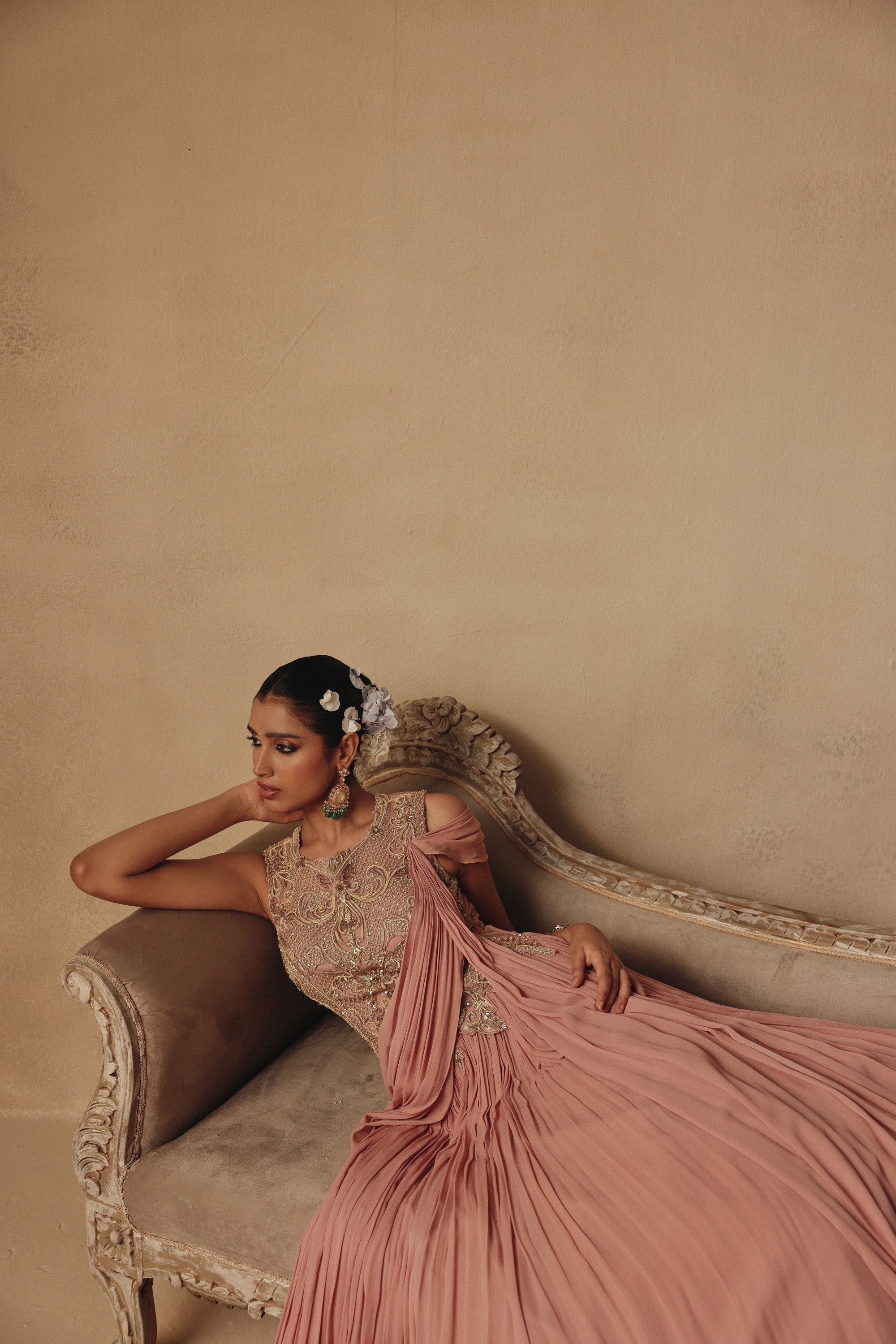 Blush Saree Gown