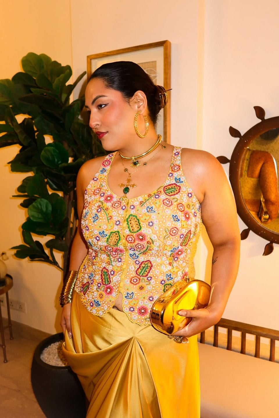 Sakshi Sindhwani X Breeze Drape Skirt Set