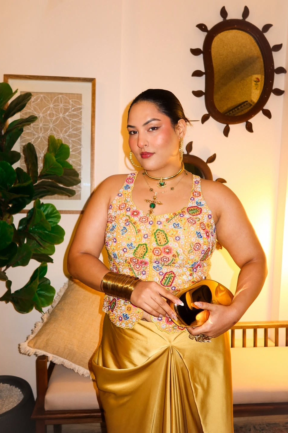 Natasha Luthra X Breeze Drape Skirt Set