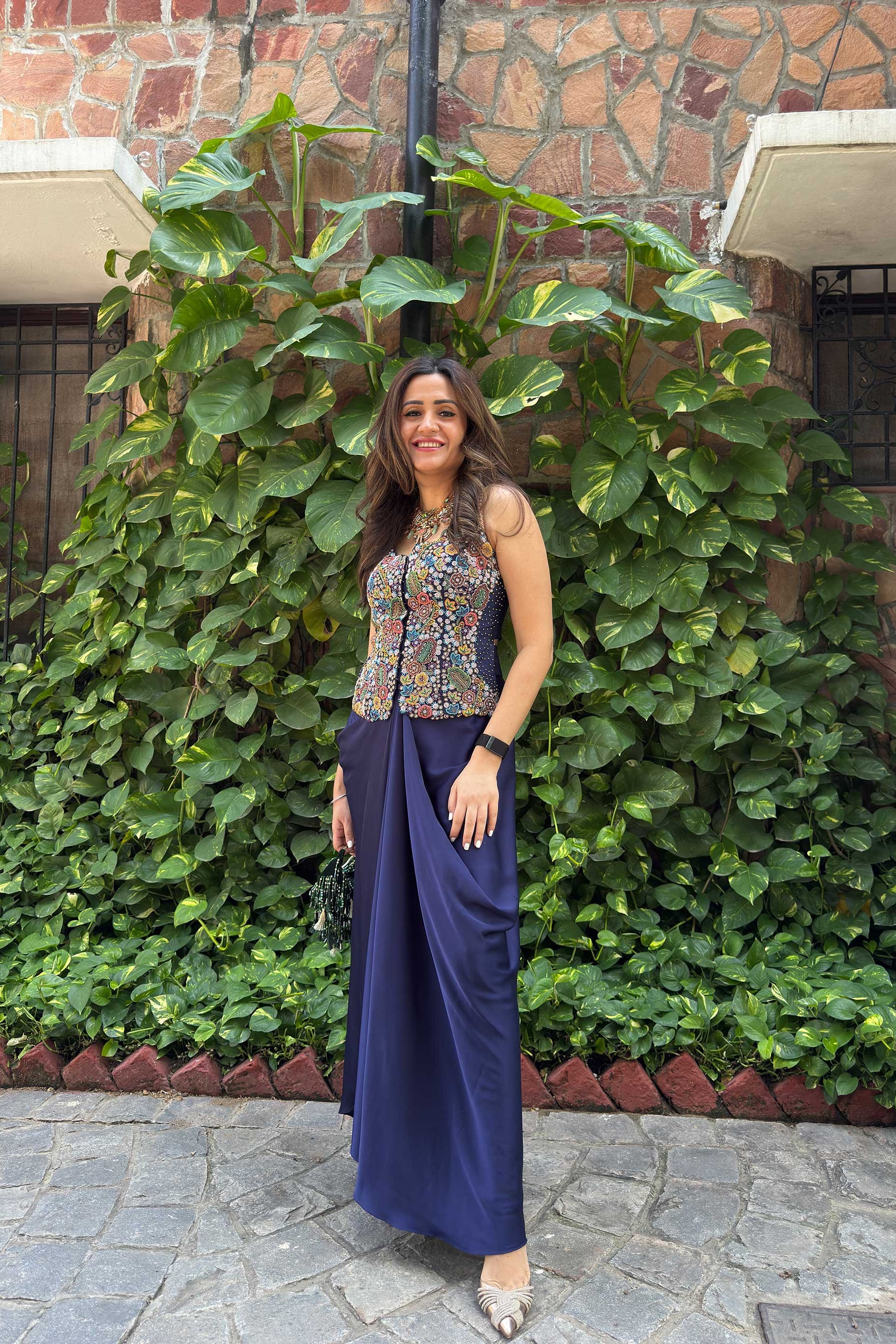Mitali Wadhwa X Breeze Drape Skirt Set