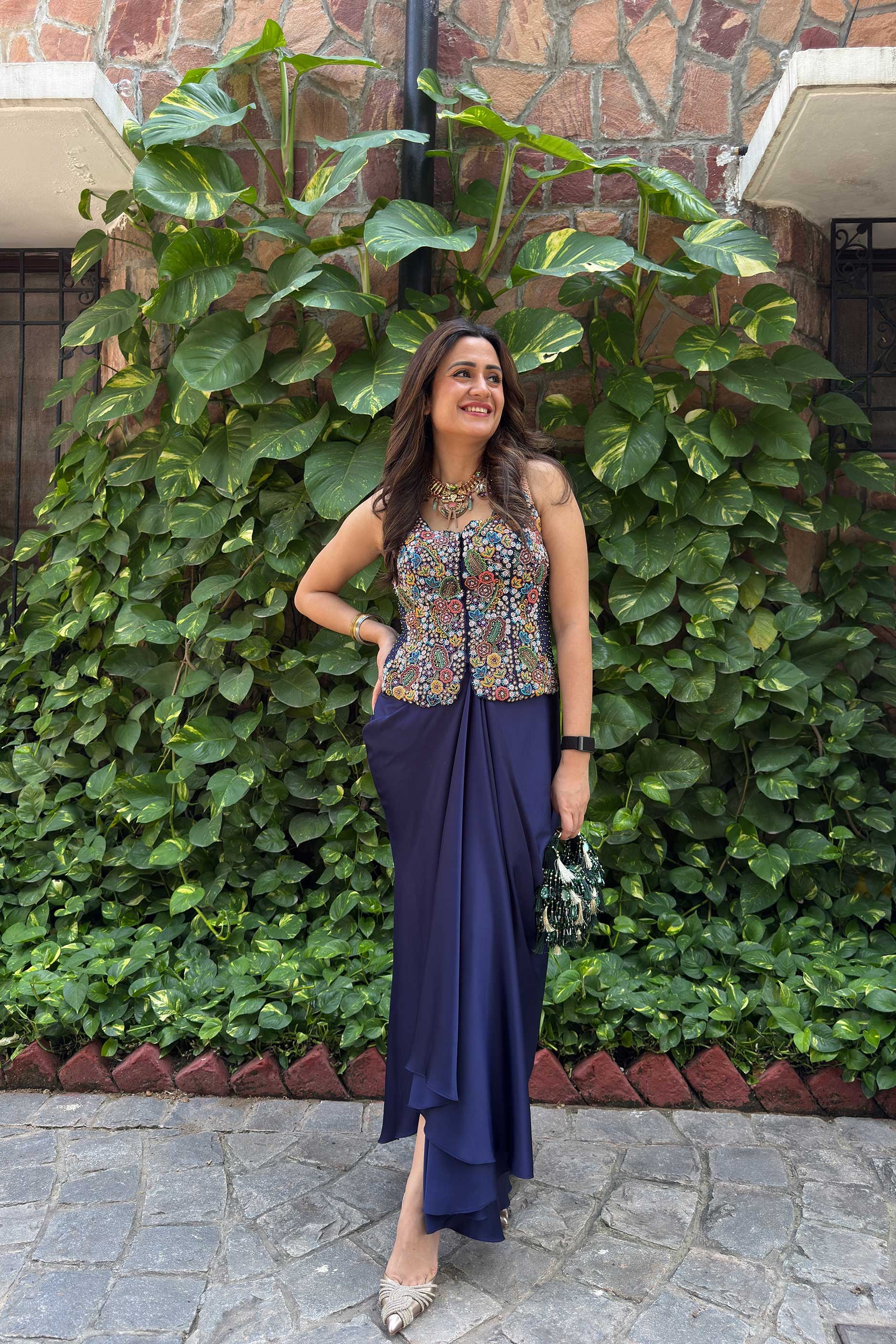 Mitali Wadhwa X Breeze Drape Skirt Set