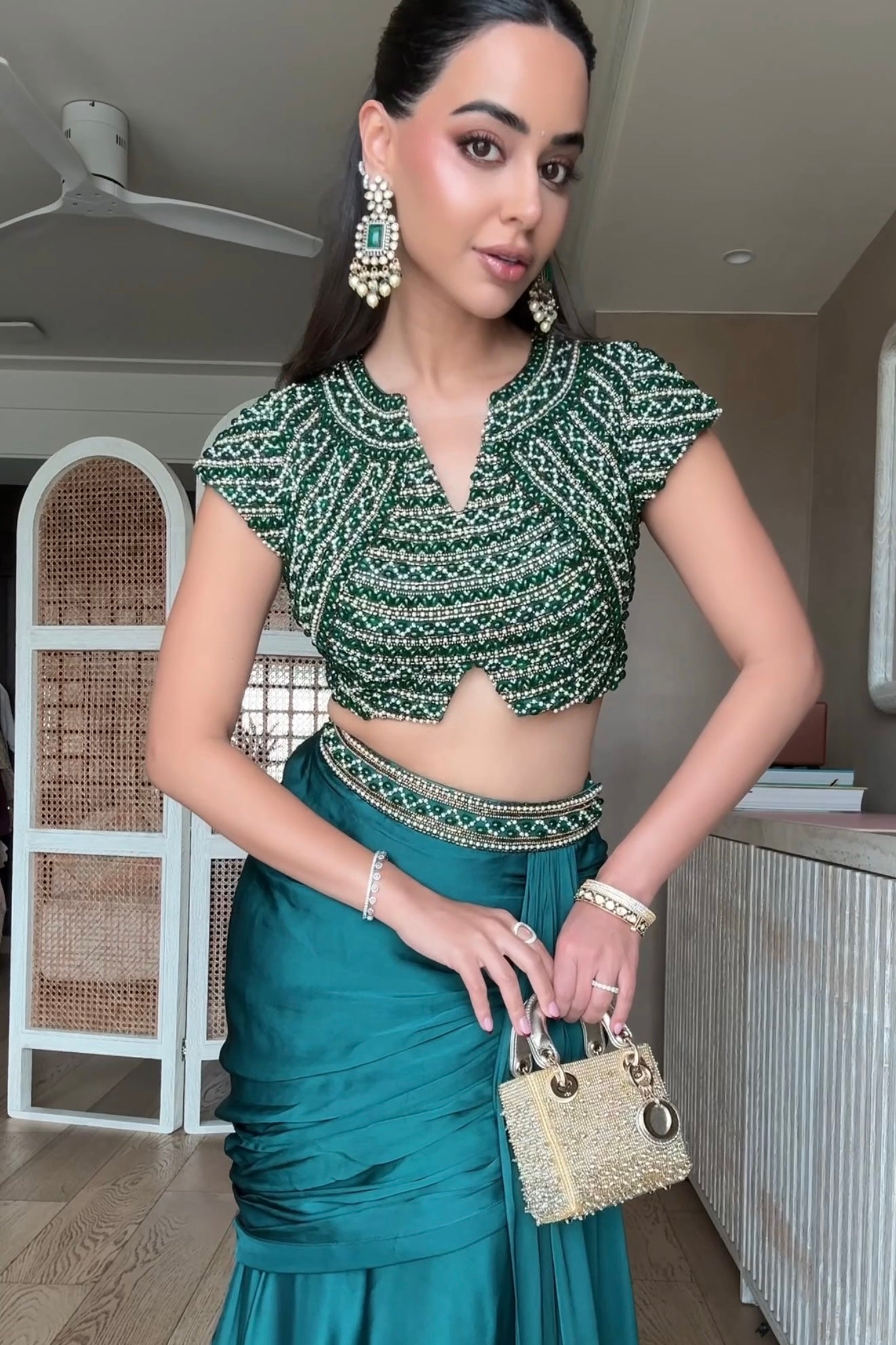 ARUSHI MEHRA X Jewel Drape Skirt Set