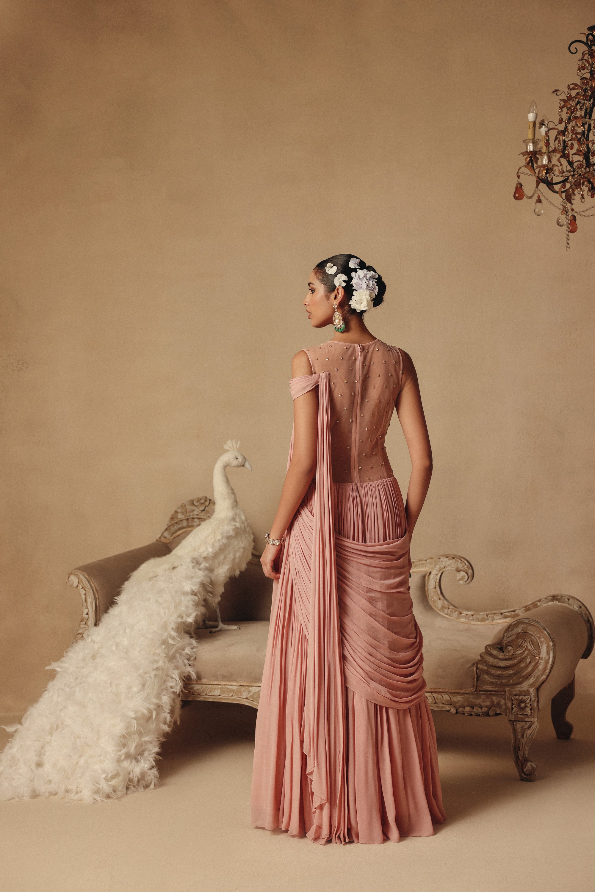 Blush Saree Gown